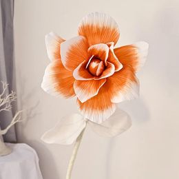 Fleurs décoratives grandes fleurs simulation de mousse de fleur rose magnolia mariage fête de jardin extérieur guide géant