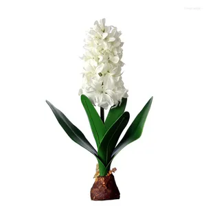 Fleurs décoratives artificielles durables, décoration de maison, jacinthes de mariage polyvalentes avec ampoules, haute qualité
