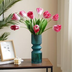 Fleurs décoratives Letex artificiel Tulip Fake Branch Wedding Pographie Arrangement de flor