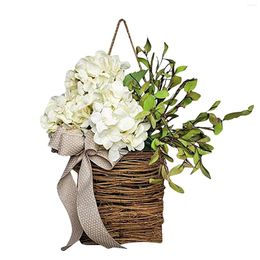 Fleurs décoratives guirlande de lavande artificielle paniers suspendus pendentif porte couronne de fleurs sauvages ornements cadeaux décor à la maison pour la fête de mariage