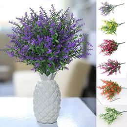 Fleurs décoratives lavande artificielle mariage Simulation Bouquet fausse fleur plante en plastique pour la décoration de fête à la maison de noël