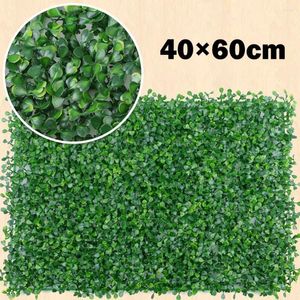 Fleurs décoratives pelouse artificielle mur vert murs végétaux en plastique feuillage haie tapis d'herbe panneaux de verdure clôture 40x60 cm maison jardin mariage