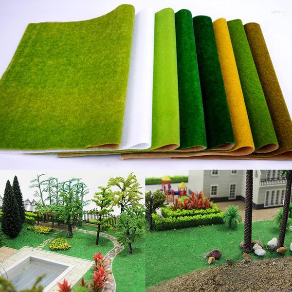 Tapis d'herbe de paysage de pelouse artificielle de fleurs décoratives pour le matériel de paysage architectural bricolage faux papier de velours de Simulation