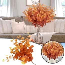 Decoratieve bloemen kunstmatige bladeren takken vallen faux stengels voor Thanksgiving Halloween bruiloft eettafel centerpieces decor peonies