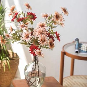 Fleurs décoratives artificielles petite marguerite décoration salon ameublement de table de fleurs séchées décorer le meuble TV Flores Artificiale