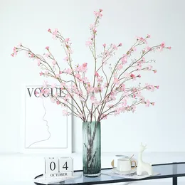 Decoratieve bloemen kunstmatige lange tak Willow wilg chrysanthemum zijden nep bloemen huis woonkamer decoratie simulatie roze sneeuw wilgen