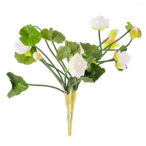 Fleurs décoratives arrangement de fleurs de lotus artificiels cadeaux de décoration de soie pour les bas de stubages