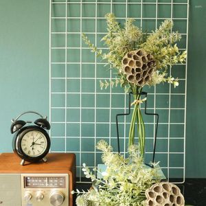 Decoratieve bloemen Kunstmatige lotusplant zijde voor home bruiloft nep groene planten boeket simulatie gedroogde bloem