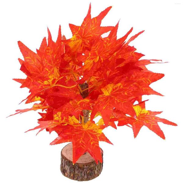 Flores decorativas Artificial Maple Simulation Model Ornament Fake