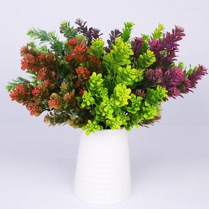 Decoratieve bloemen kunstmatige Milaan gras nep groen planten plastic bladeren struiken familie bruiloft decoratie feestartikelen