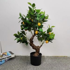 Fleurs décoratives mini-arbre arbre faux fruit simulation de bonsaï plantes en pot pour table de bureau de salle de bain belle de salle de bain décoration intérieure