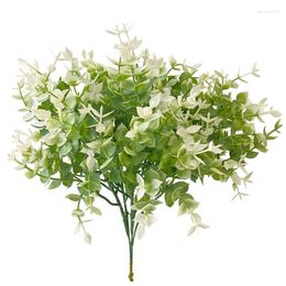 Fleurs décoratives feuille d'argent artificielle décor de printemps fleuriste Arrangement de fleurs accessoires feuilles d'eucalyptus
