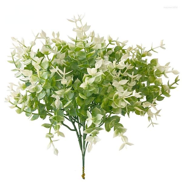 Flores decorativas Hoja de dinero artificial Decoración de primavera Floristería Arreglo floral Accesorios Hojas de eucalipto