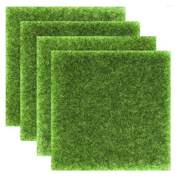 Fleurs décoratives Artificial Moss Turf Miniature Fairy Garden Accessoires Grass Simulation Simulation Pierres pour les décors de paysage