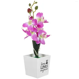 Decoratieve bloemen Kunstmatige vlinder Orchidee Bonsai Decoratie Desktop Faux Ingemaakte bloem gesimuleerd