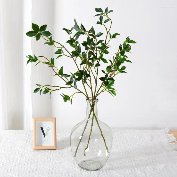 Fleurs décoratives thé artificiel thé milan great plante verte longue branche décoration de maison