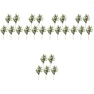 Decoratieve bloemen kunstmatige olijftak faux stengel takken simulatie nep blad groen planten decoratie licht huis decoraties huis