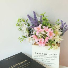 Decoratieve bloemen kunstmatig ono chrysanthemum gras bundel zijde voor huizendecoratie bruiloft bruid hand hold boeket krans planten