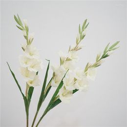 Decoratieve bloemen kunstmatige orchidee gladiolus tak zijden cattleya bloem vlinder voor huis bruiloft eettafel decor nep