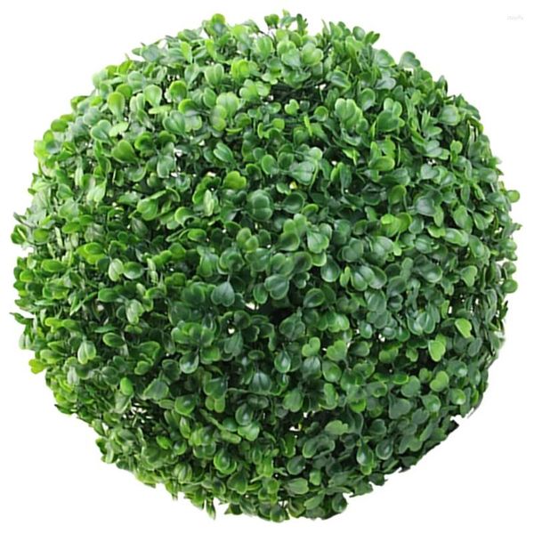 Fleurs décoratives plantes extérieures artificielles boules d'herbe verte simulées topiaire arbuste de feuille d'arbuste