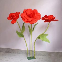 Decoratieve bloemen kunstmatige pe schuim rozengigant 30 cm simulatie achtergrond nep zijden tak bruiloft achtergrond