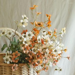 Decoratieve bloemen kunstmatige perzik bloesem tak herfst pruim kers zijden bloemboom decoratie huis bruiloft diy