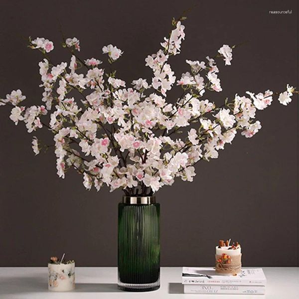 Fleurs décoratives pêche artificielle fleur de pêche artificielle de printemps fleurs de cerise de cerisier fausse fleur pour décoration de décoration de salle de fête de mariage
