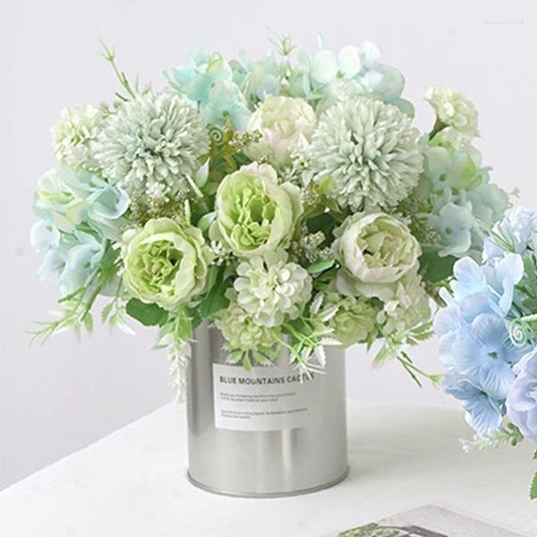 Fleurs décoratives artificiel pivoine fleur textile bouquet de soie arrangement réaliste table maître de la pièce maîtresse décor de mariage