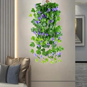 Fleurs décoratives Petunias artificiels pour les murs plafonds extérieur décor de jardin de mariage simulé la gloire du matin suspendue à la maison