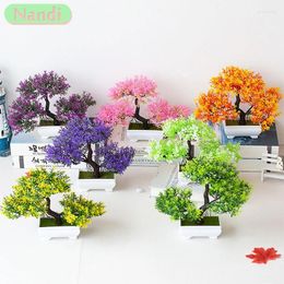 Decoratieve Bloemen Kunstplant Bonsai Kleine Boompot Nep Bloem Ingemaakte Decoratie Thuis El Tuin Kamer Tafel