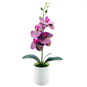 Decoratieve bloemen Kunstplant Bonsai Desktop Nep Vlinder Orchidee Servetten De Table Mariage