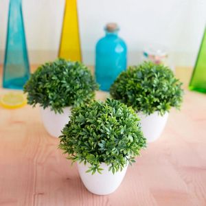 Fleurs décoratives plante artificielle bonsaï petit bambou feuille d'herbe en plastique en plastique vert vert ornements pour décoration de maison de la maison