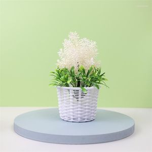 Fleurs décoratives plante artificielle bonsaï petit Pot d'arbre en plastique chambre décor ornements maison chambre jardin mariage Plantas fleur fête