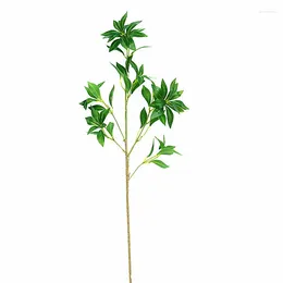 Decoratieve bloemen kunstplant tak 95 cm/37,4 inch lange steel groene takken nep Japanse Andromeda plastic struik