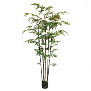 Fleurs décoratives plante artificielle faux bambou coin aménagement paysager el partition écrans de paysage décoration