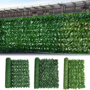 Decoratieve bloemen kunstmatige planten gras faux klimop groen blad privacy scherm tuin hek netto diy groen muur voor thuisbalkon decor