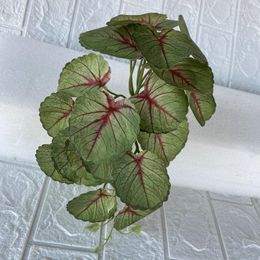 Fleurs décoratives plante artificielle feuilles de vigne petite poignée bégonia et fougère en pot sans Pot Simulation plantes vertes maison salon