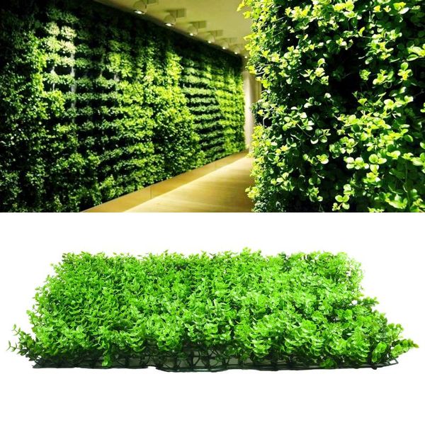 Fleurs décoratives plante artificielle tapis de clôture verte feuillage haie d'herbe Herbe panneau mur à la maison fausse plantes jardin simulé pelouse 40 60cm