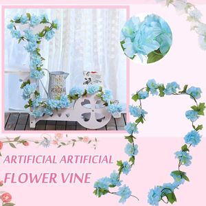 Fleurs décoratives plante artificielle rotin Bouquet de mariage de mariée décoration de maison décor mural pour jardin extérieur