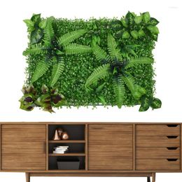 Fleurs décoratives mur de plantes artificielles 16x24in herbe vert haie tapis toile de fond écran de confidentialité UV