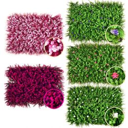 Fleurs décoratives murs de plante artificielle feuillage haies haies tapis verdure de verdure clôture décoration intérieure fausse plantes jardin simulé tonwall