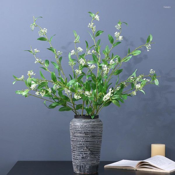 Fleurs décoratives plante artificielle avec fruits riz et bois de chauffage feuilles 102 CM faux aménagement paysager mur plantes vertes