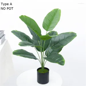 Decoratieve Bloemen Kunstplanten Bananenboom Plastic Blad Nordic Groen Plant Bruiloft Huis Tuin Decoratie Nep Ingemaakte