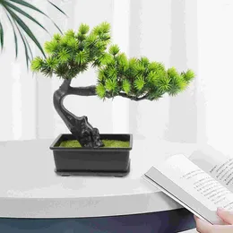 Decoratieve Bloemen Kunstplanten Bonsai Nep Bureau Indoor Boom Tafel Decor Grenen Beeldje Plastic Decors Kantoor