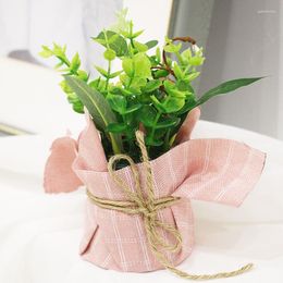 Fleurs décoratives plantes artificielles bonsaï petit arbre Simulation Pot faux Table en Pot ornements décor à la maison accessoires graphiques