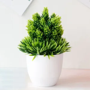 Fleurs décoratives plantes artificielles bononsaï pins créatifs petit arbre en pot jardin de bureau ornements simulation faux