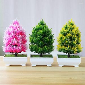 Fleurs décoratives plantes artificielles bonsaï petit arbre Simulation Pot faux Table ornements en Pot maison décoration de noël jardin