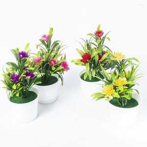 Fleurs décoratives plantes artificielles bonsaï petit Pot d'arbre décoration de la maison fournitures de fête bureau faux ornements en Pot