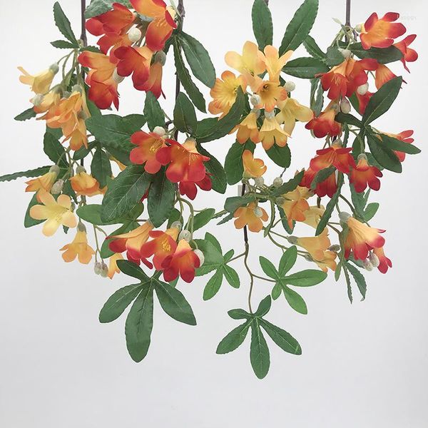 Fleurs décoratives Plantes artificielles Trompette chinoise Plante grimpante Maison Jardin Décorer