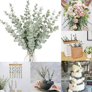 Decoratieve Bloemen Kunstplanten Eucalyptus Bladeren Takken 1.25ft Thuis Tafeldecoraties Faux Wedding Party Decor Supplies